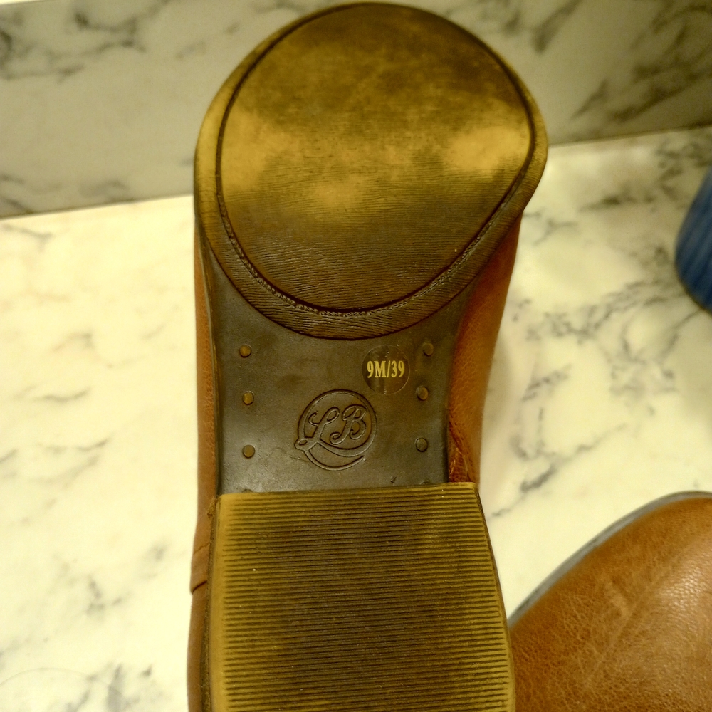 Lucky Brand Size 9 Brown Leather Ankle Boots - Picture 4 of 5